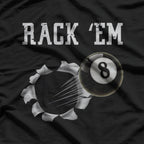 Unique Billiards 8 Ball Pool Player Graphic T-Shirt