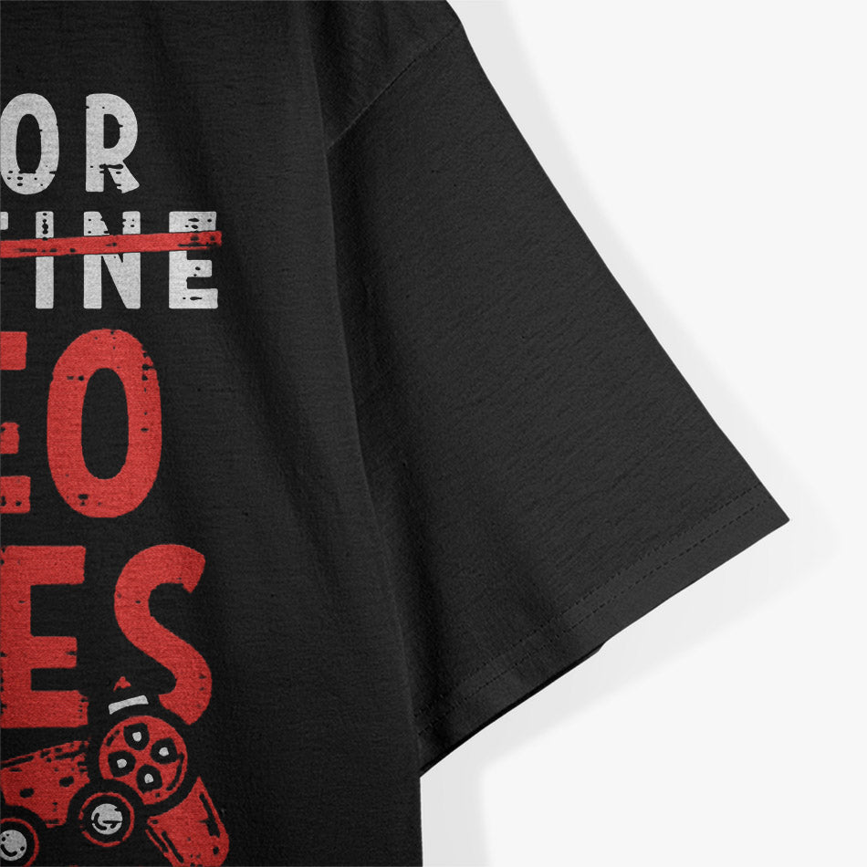 V Is for Video Games Funny Valentine Gamer Gift T-shirt