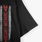 Aircraft Mechanic – Aviation Tech & American Flag Design T-Shirt