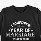 2nd Wedding Anniversary 2 Years Married Gift T-Shirt