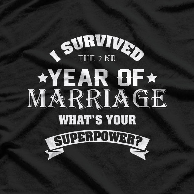 2nd Wedding Anniversary 2 Years Married Gift T-Shirt