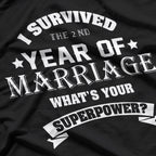 2nd Wedding Anniversary 2 Years Married Gift T-Shirt