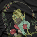Frog Playing Banjo on Mushroom T-Shirt
