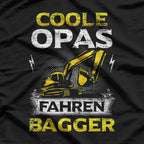 Herren Baggerfahrer – Opa Geschenk Baumaschine Fahrer T-Shirt