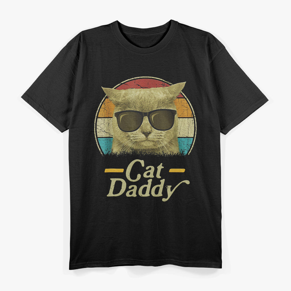 Retro Cat Daddy - Funny Cat Lover Vintage Style T-Shirt