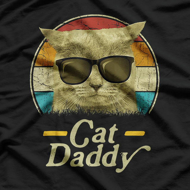 Retro Cat Daddy - Funny Cat Lover Vintage Style T-Shirt