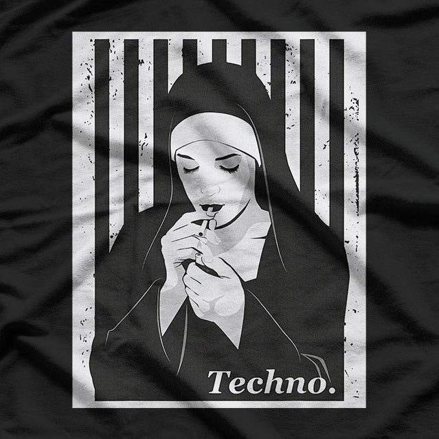 Techno Nun – Hardstyle Rave Party Vibes T-Shirt