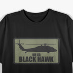 UH-60 Black Hawk Patch Retro Helicopter Military Gift T-Shirt