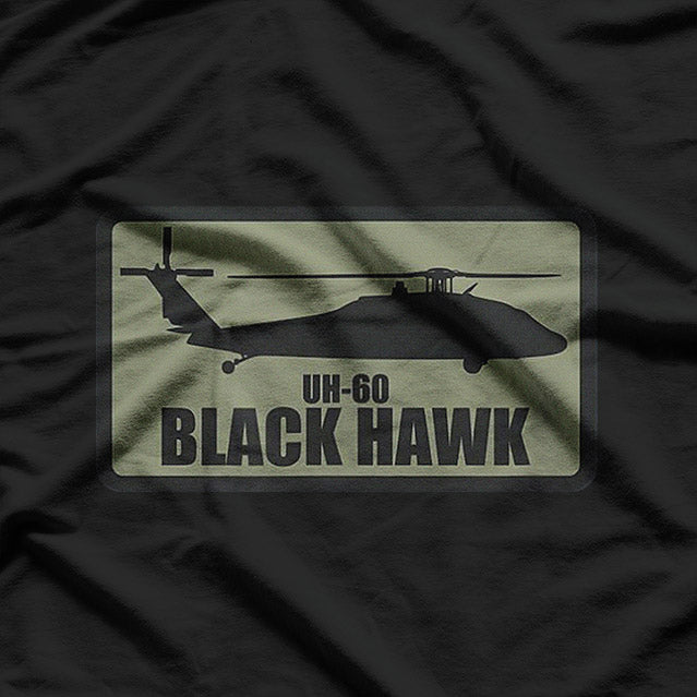 UH-60 Black Hawk Patch Retro Helicopter Military Gift T-Shirt