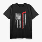 Vintage Hockey American Flag, Hockey Enthusiast T-Shirt