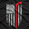Vintage Hockey American Flag, Hockey Enthusiast T-Shirt