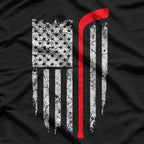 Vintage Hockey American Flag, Hockey Enthusiast T-Shirt