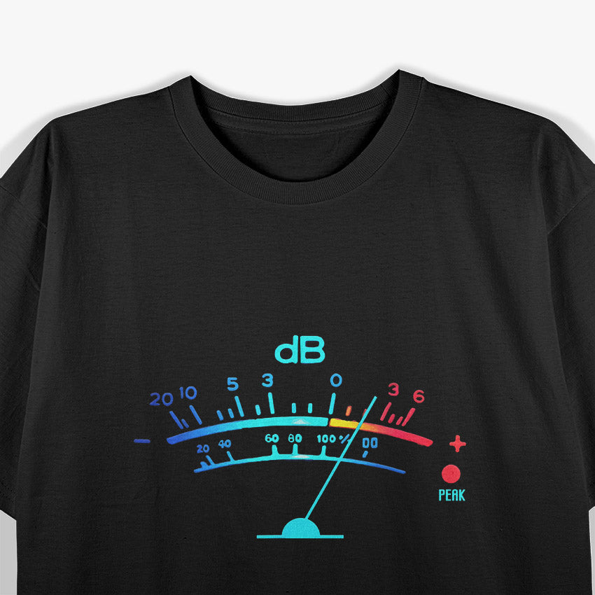 Volume VU Meter Vintage Audio Engineer Recording T-Shirt