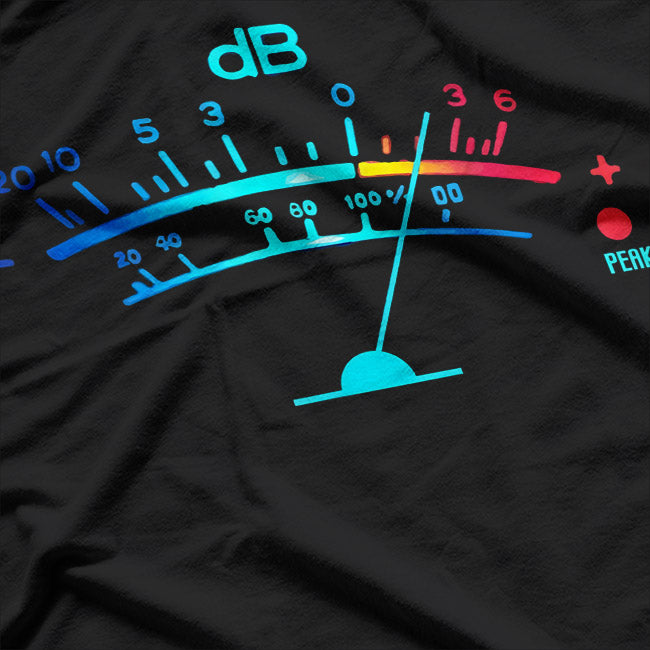 Volume VU Meter Vintage Audio Engineer Recording T-Shirt