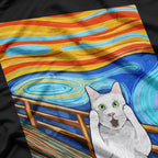 Funny Cat Scream Art - Feline Drama T-Shirt