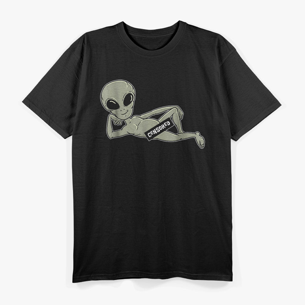 Funny Alien Censored Space Flasher Humor Lover T-Shirt