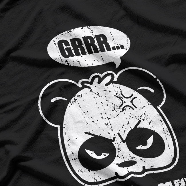 Grumpy Panda Growling Fun Humor For Animal Lovers T-Shirt
