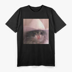 Cat Sad Cowboy Hat Funny Animal Lover Humor T-Shirt