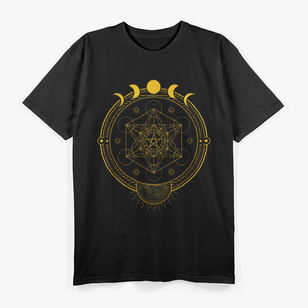 Sacred Geometry and Metatron's Cube Celestial Harmony T-Shirt