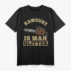 Sawdust Is Man Glitter, Chainsaw Lumberjack T-Shirt
