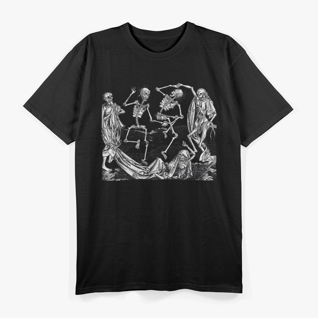 Funny Skeletons Dancing At The Cemetery T-Shirt