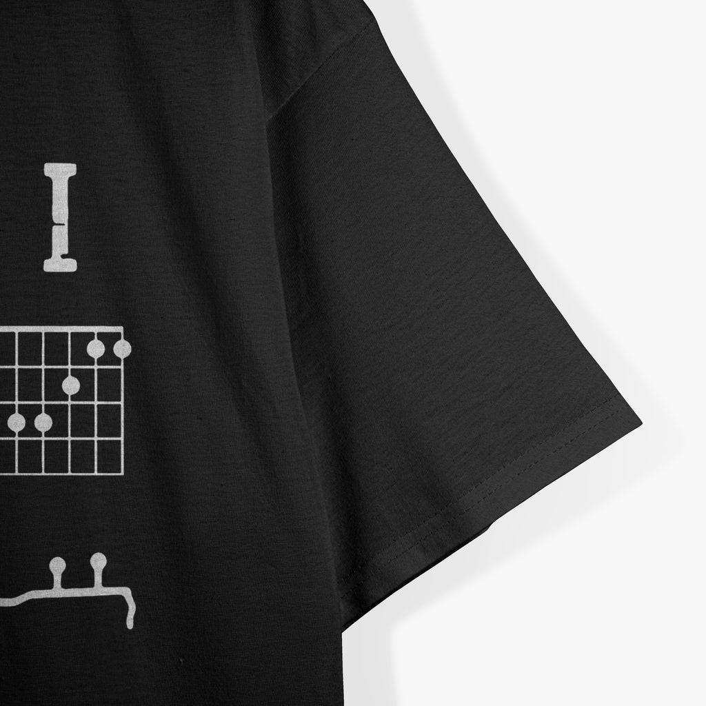 Sorry I-DGAF Funny Hidden Message Guitar Chords For Guitar Lover T-Shirt