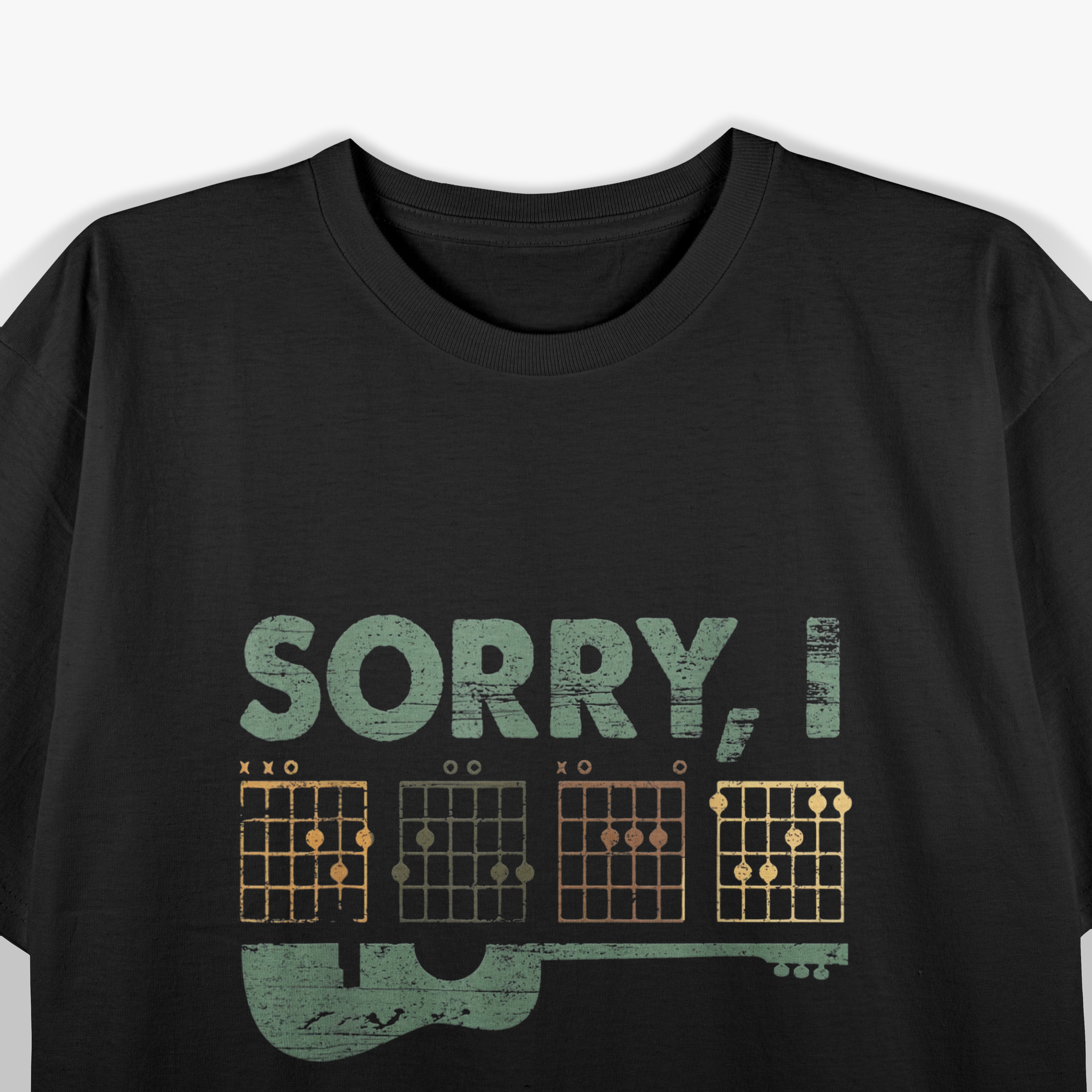 Funny Hidden Message Guitar Chords, Sorry I-DGAF T-Shirt