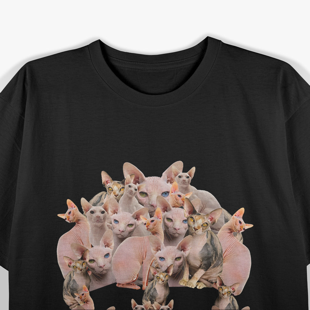 Sphynx Cat Graphic Skull T-Shirt