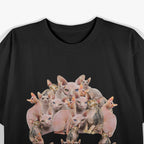 Sphynx Cat Graphic Skull T-Shirt