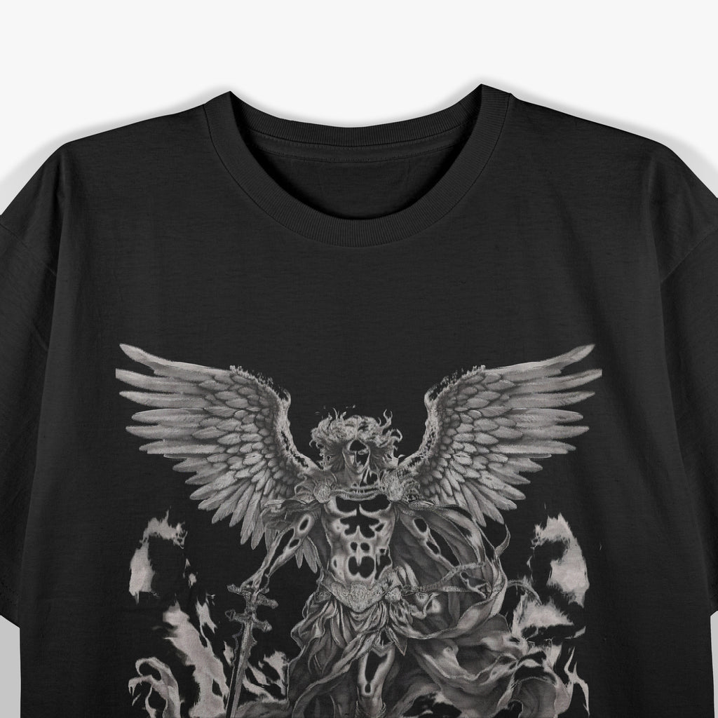 St Michael The Archangel Christian In Tattoo Style T-Shirt