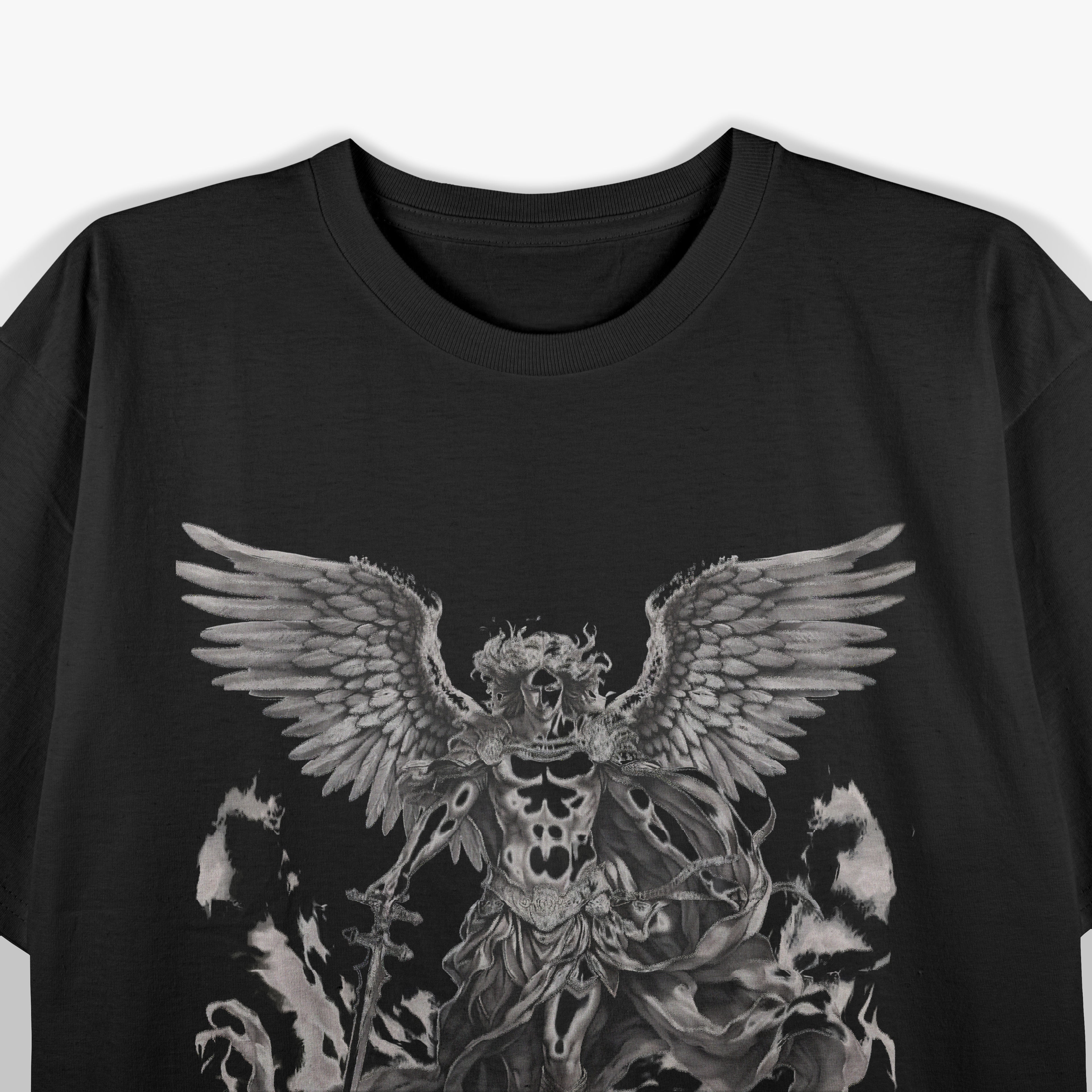St Michael The Archangel Christian In Tattoo Style T-Shirt