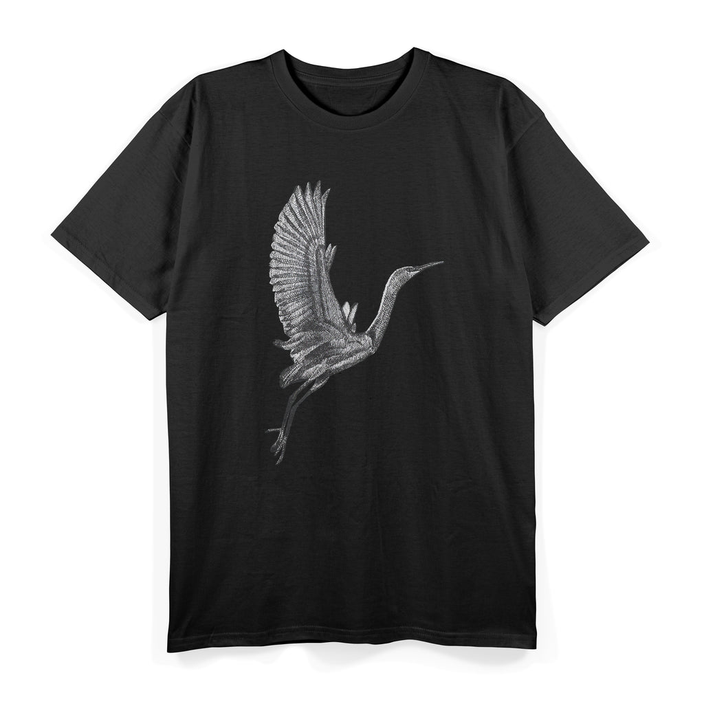 Tai Chi White Flying Crane Qi Gong Illustration T-Shirt