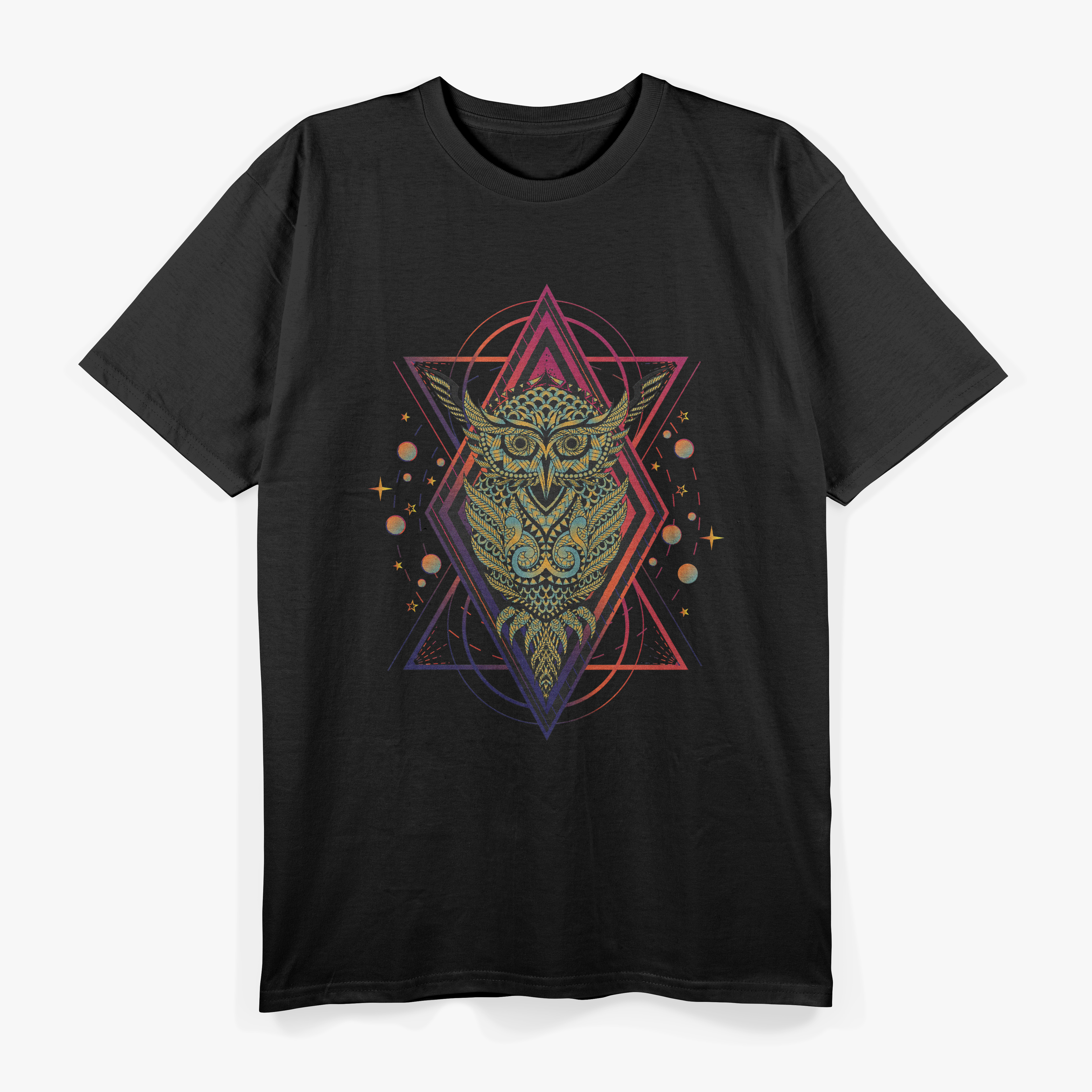Tribal Owl - Sacred Geometry Wisdom T-Shirt