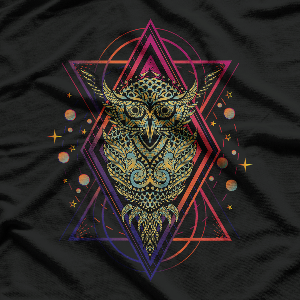 Tribal Owl - Sacred Geometry Wisdom T-Shirt