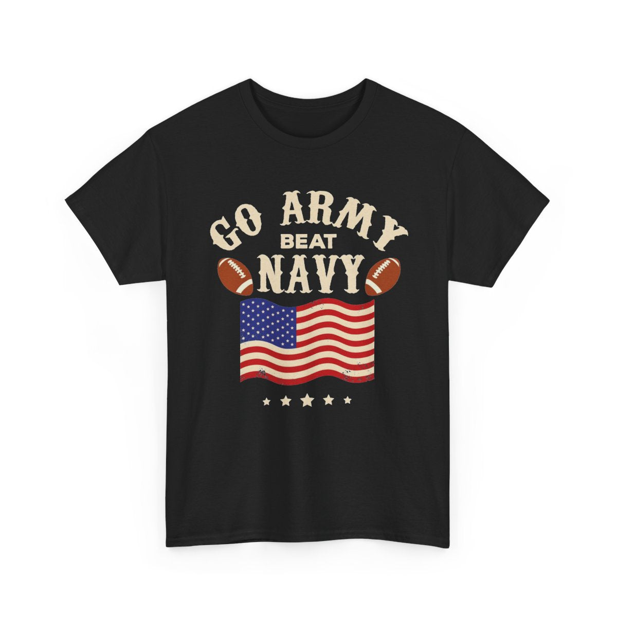 USA Flag Army Beat Navy Flag Game Sports Football T-Shirt