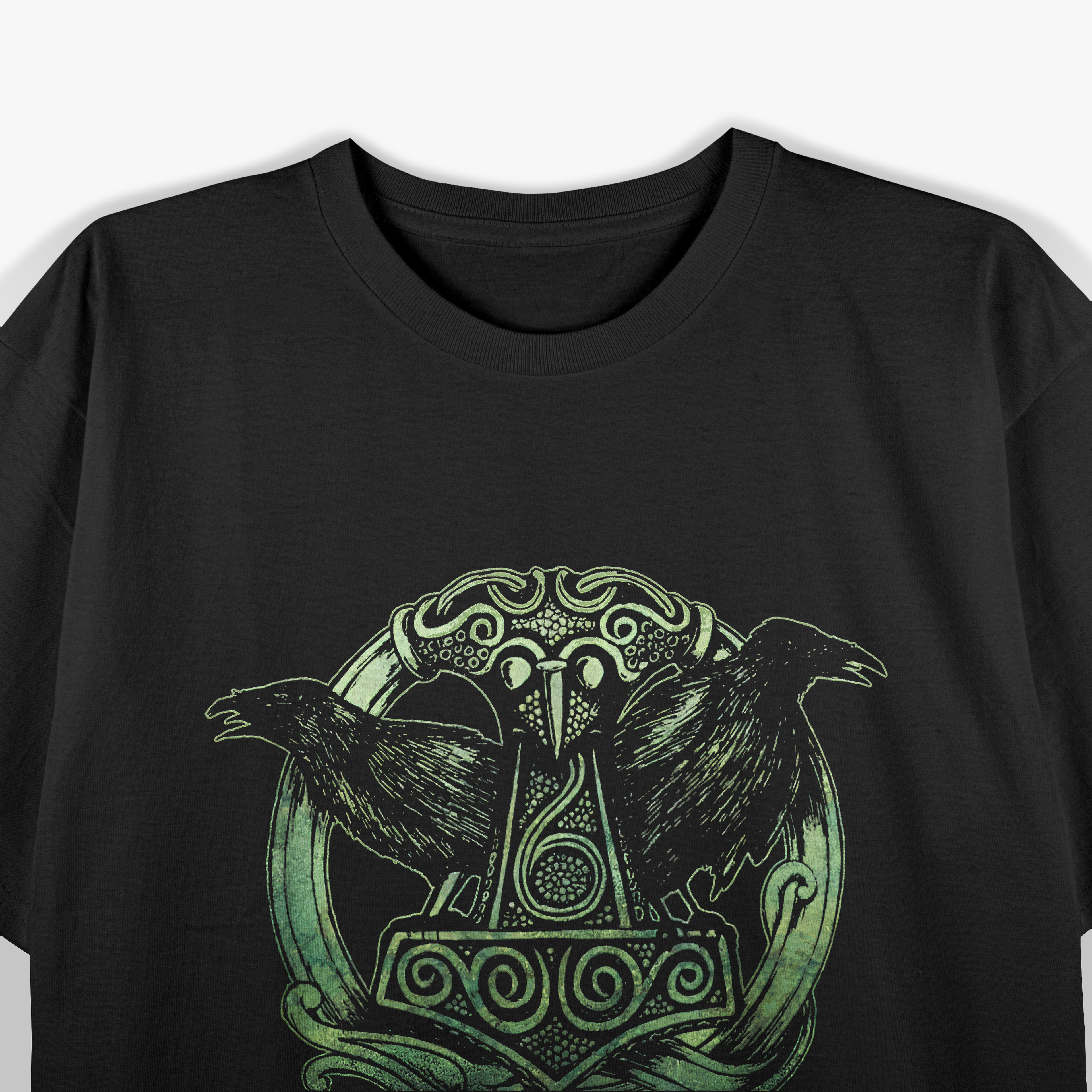 Viking Celtic Huginn & Muninn Odin’s Raven Companions T-Shirt