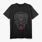 Viking Fenrir - Monstrous Wolf Valknut Norse T-Shirt