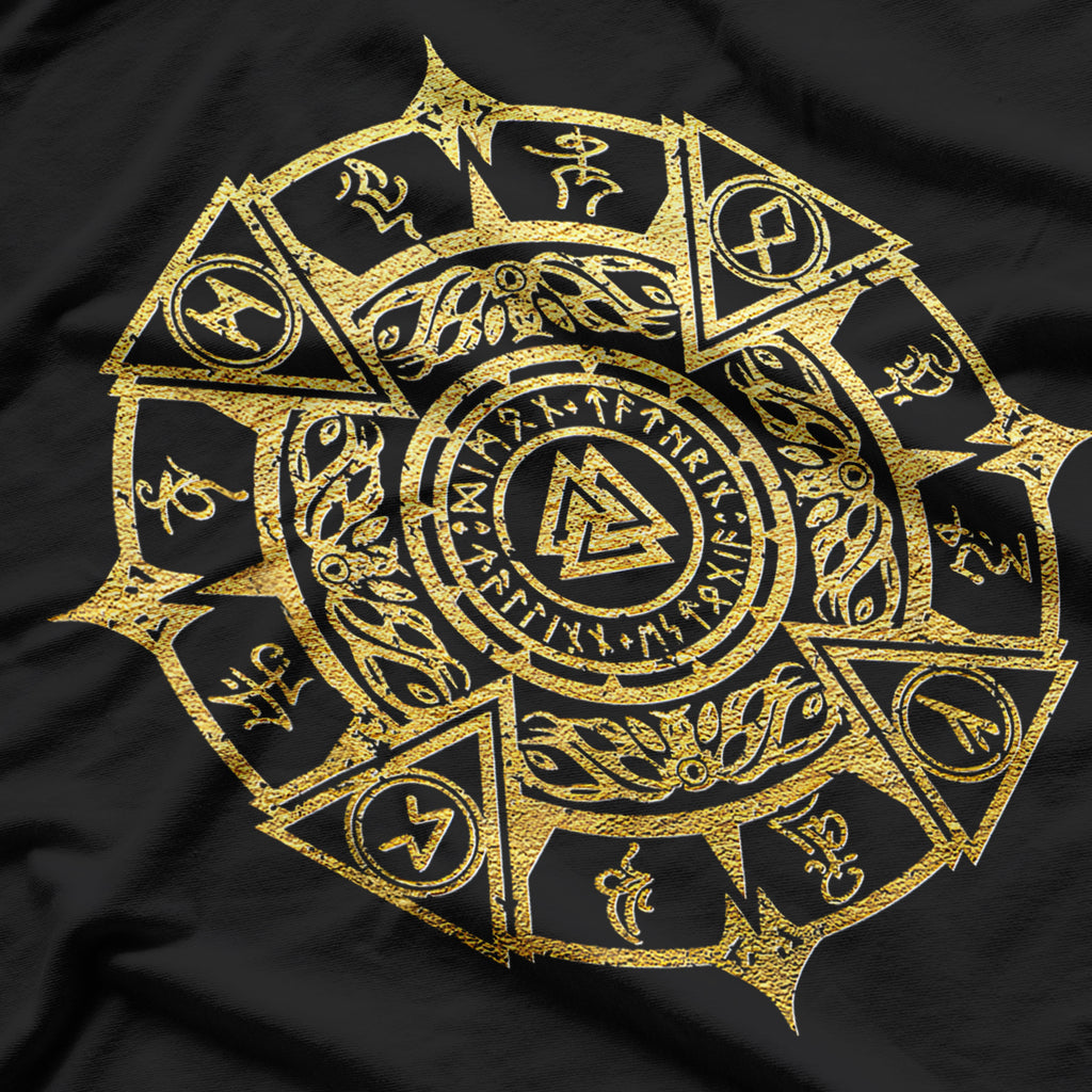 Viking Nordic Norse Circle Mystical Runes T-Shirt
