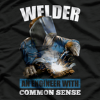 Welder Dad Welding An engineer With Common Sense T-Shirt
