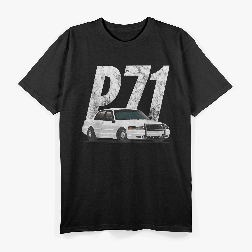 Crown Vic P71 White Cop Car Interceptor Vic Gift T-Shirt