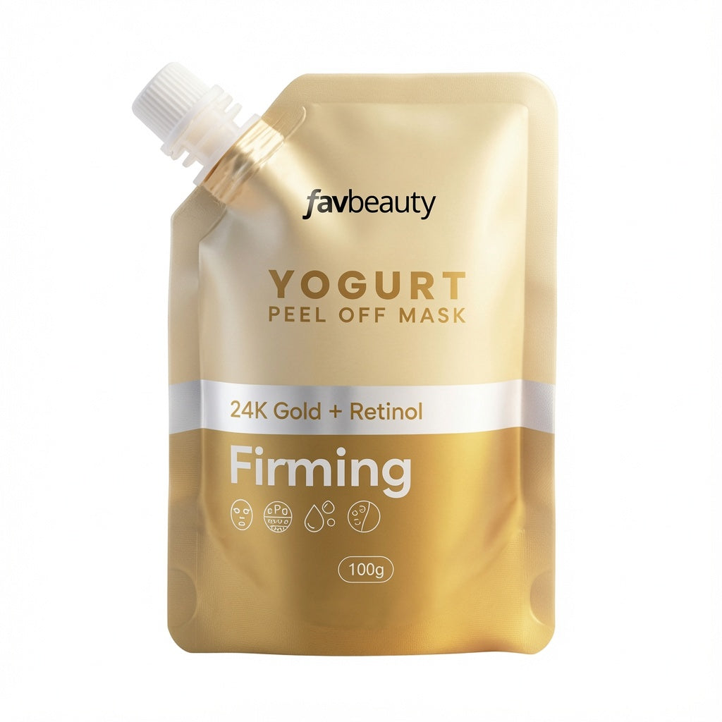 2Pcs Fav Beauty Yogurt Peel Off Mask 100g 24K Gold Retinol Anti Aging Firming