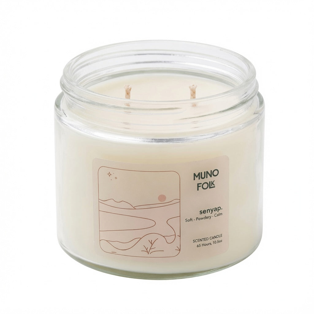 Muno Folk Senyap Scented Candle 300g – Natural Soy Wax Long-Lasting Home Fragrance