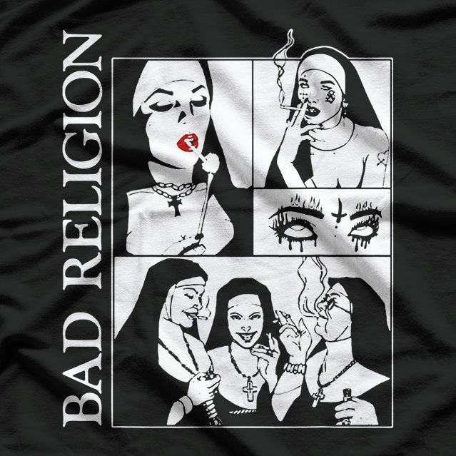 Bad Nuns Smoking - Religion Meets Rebellion T-Shirt
