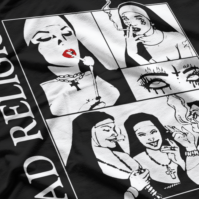 Bad Nuns Smoking - Religion Meets Rebellion T-Shirt