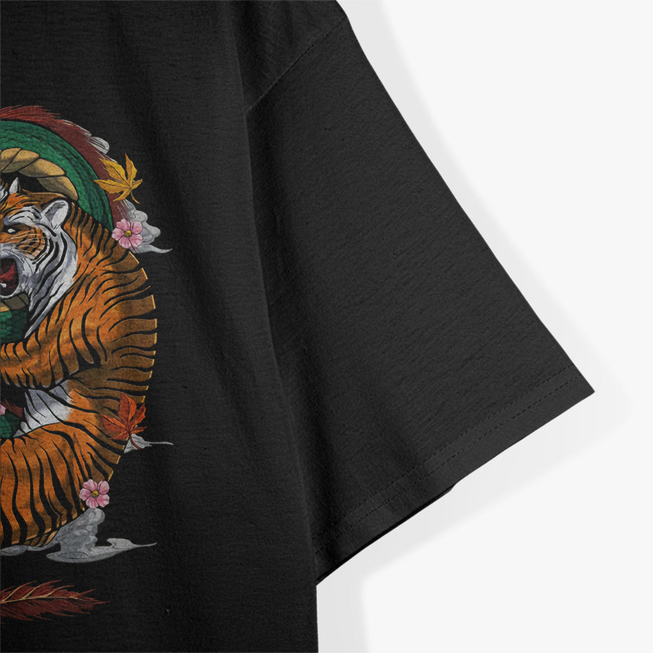 Japanese Dragon and Tiger - A Fierce Duo of Power and Balance T-Shirt