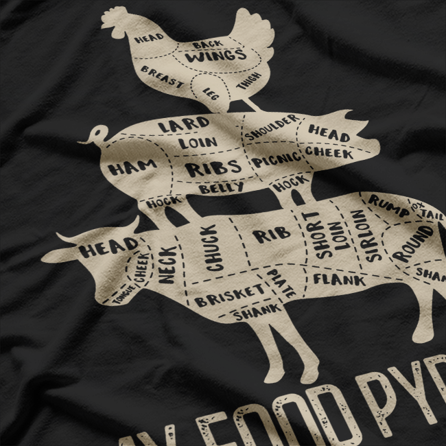 My Food Pyramid - Funny BBQ Edition T-Shirt