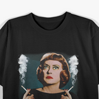 Bette Davis Smoking - Vintage Iconic Look T-Shirt