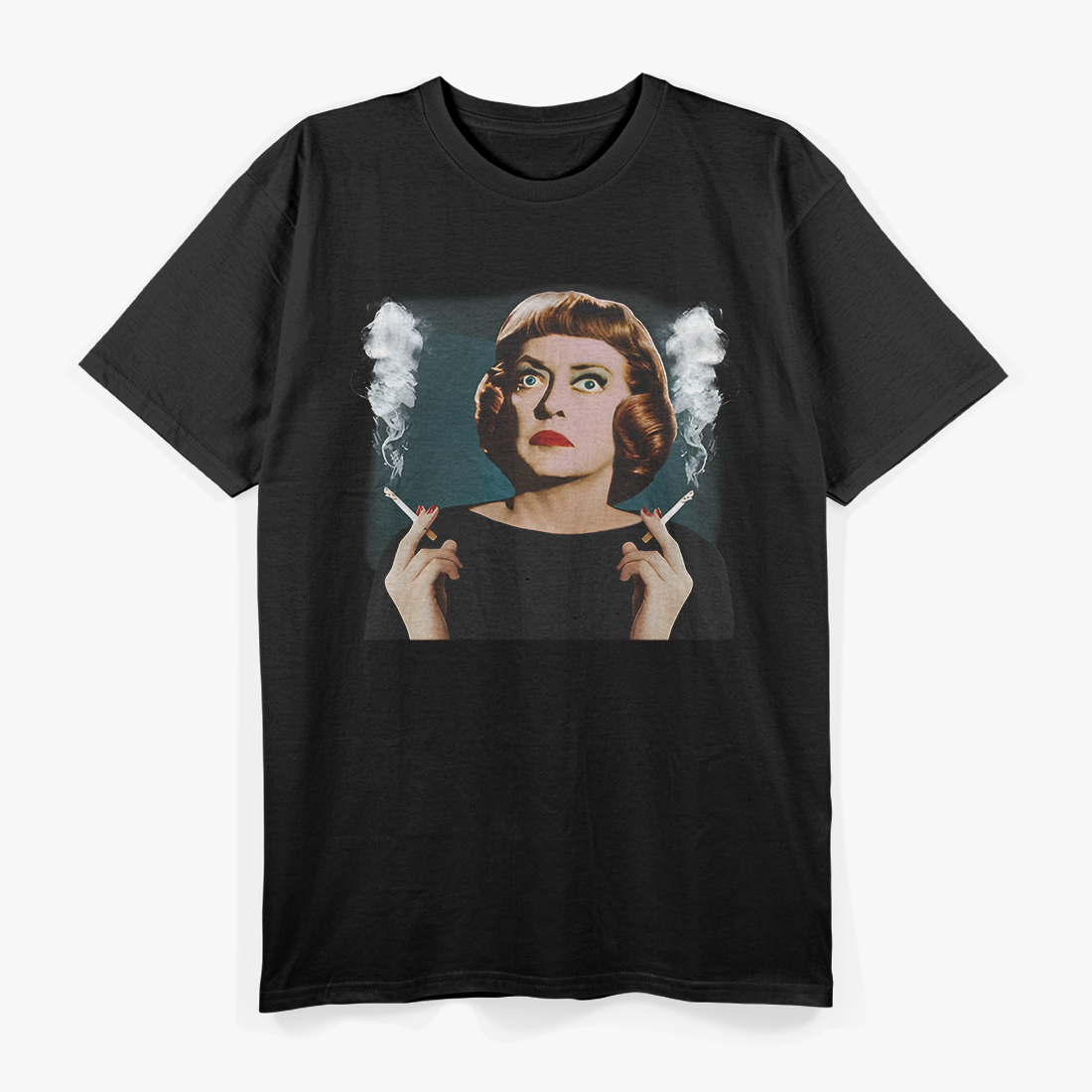 Bette Davis Smoking - Vintage Iconic Look T-Shirt
