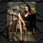 Sexy Mona Lisa Smoking - Art with a Twist T-Shirt