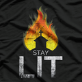 Stay Lit – Fire Burn Occult Vibes T-Shirt
